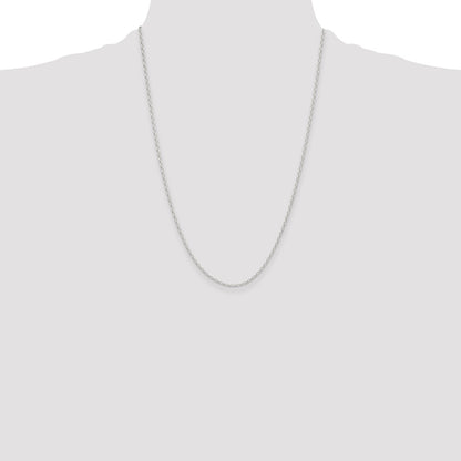 Sterling Silver Polished and D/C 1.75mm Mariner Link Chain