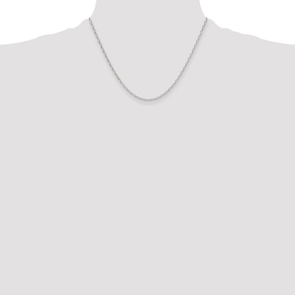 Sterling Silver Polished and D/C 2mm Mariner Link Chain