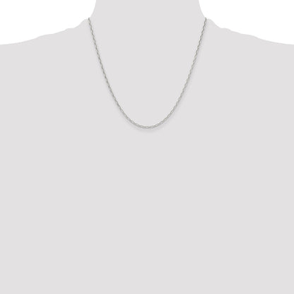 Sterling Silver Polished and D/C 2mm Mariner Link Chain