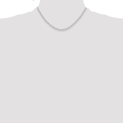 Sterling Silver Polished and D/C 3mm Mariner Link Chain