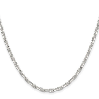 Sterling Silver Polished and D/C 3.75mm Mariner Link Chain