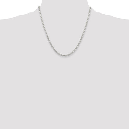 Sterling Silver Polished and D/C 3.75mm Mariner Link Chain