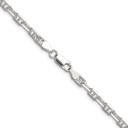 Sterling Silver Polished and D/C 4.75mm Mariner Link Chain