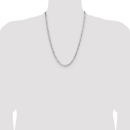 Sterling Silver 4.0mm Lightweight Flat Figaro Chain