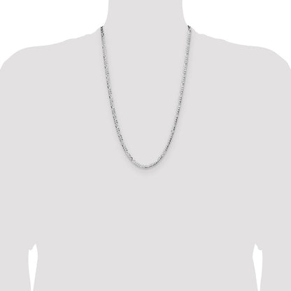 Sterling Silver 4.0mm Lightweight Flat Figaro Chain