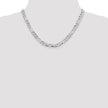 Sterling Silver 7.0mm Lightweight Flat Figaro Chain
