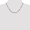 Sterling Silver 7.0mm Lightweight Flat Figaro Chain