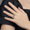 Sterling Silver Antiqued w/14k 2-stone Mother's Ring Mounting