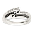 Sterling Silver Antiqued w/14k 2-stone Mother's Ring Mounting
