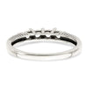 Sterling Silver Antiqued w/14k 4-stone w/Diamond Mother's Ring Semi-Mount