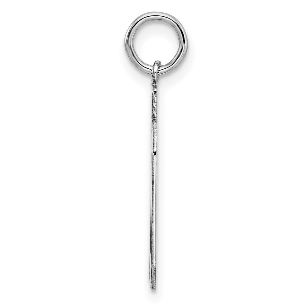 Sterling Silver Gold-plated Medium Polished Number 30 Charm