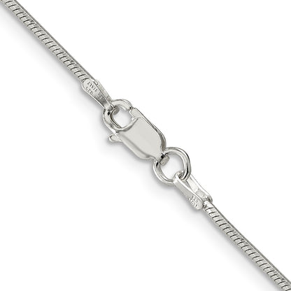 Sterling Silver 1.25mm Octagonal Snake Chain