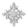 Sterling Silver Rhodium-plated CZ Snowflake Slide