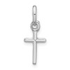 Sterling Silver Rhodium-plated Cross Charm