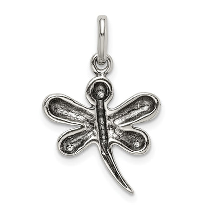 Sterling Silver Antiqued Dragonfly Pendant