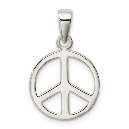 Sterling Silver Peace Sign Pendant