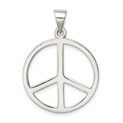 Sterling Silver Peace Symbol Pendant
