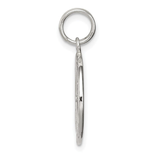 Sterling Silver Diamond-Cut Peace Symbol Charm