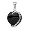 Sterling Silver Onyx Heart Pendant