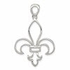 Sterling Silver Cut-Out Fleur de Lis Pendant