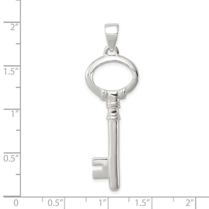 Sterling Silver Polished Key Pendant