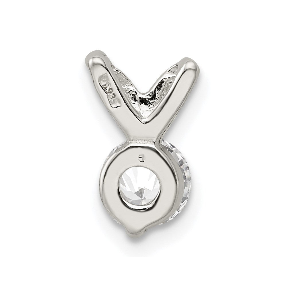 Sterling Silver CZ Pendant Chain Slide