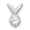 Sterling Silver CZ Pendant Chain Slide