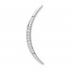 Sterling Silver Rhodium-plated CZ Moon Pendant