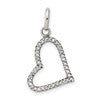 Sterling Silver CZ Heart Pendant