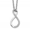 Sterling Silver Rhodium Plated Diamond Accent Infinity Necklace