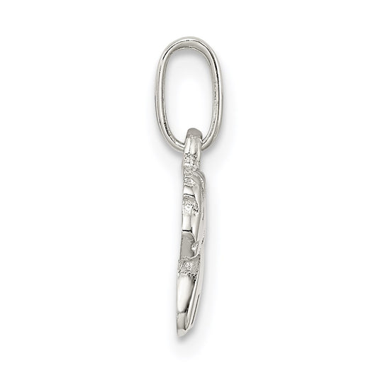 Sterling Silver Rhodium-plated Polished Pony Children's Pendant