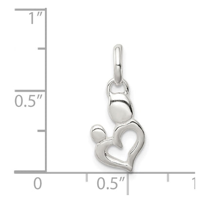 Sterling Silver Polished Heart Charm