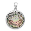 Sterling Silver Rhodium-plated Abalone Pendant