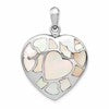 Sterling Silver Rhodium-plated Mother of Pearl Ash Holder Pendant