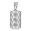 Sterling Silver Rhodium-plated Polished CZ Pendant