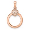 Sterling Silver & Rose Gold-plated CZ Circle Pendant