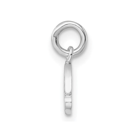 Sterling Silver RH-plated Polished & Enameled Rainbow Children's Pendant