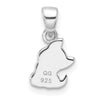 Sterling Silver Rhod-plated Multi-color Enameled Dog Children's Pendant