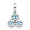 Sterling Silver Rhodium-plated Light Swiss Blue Topaz Pendant