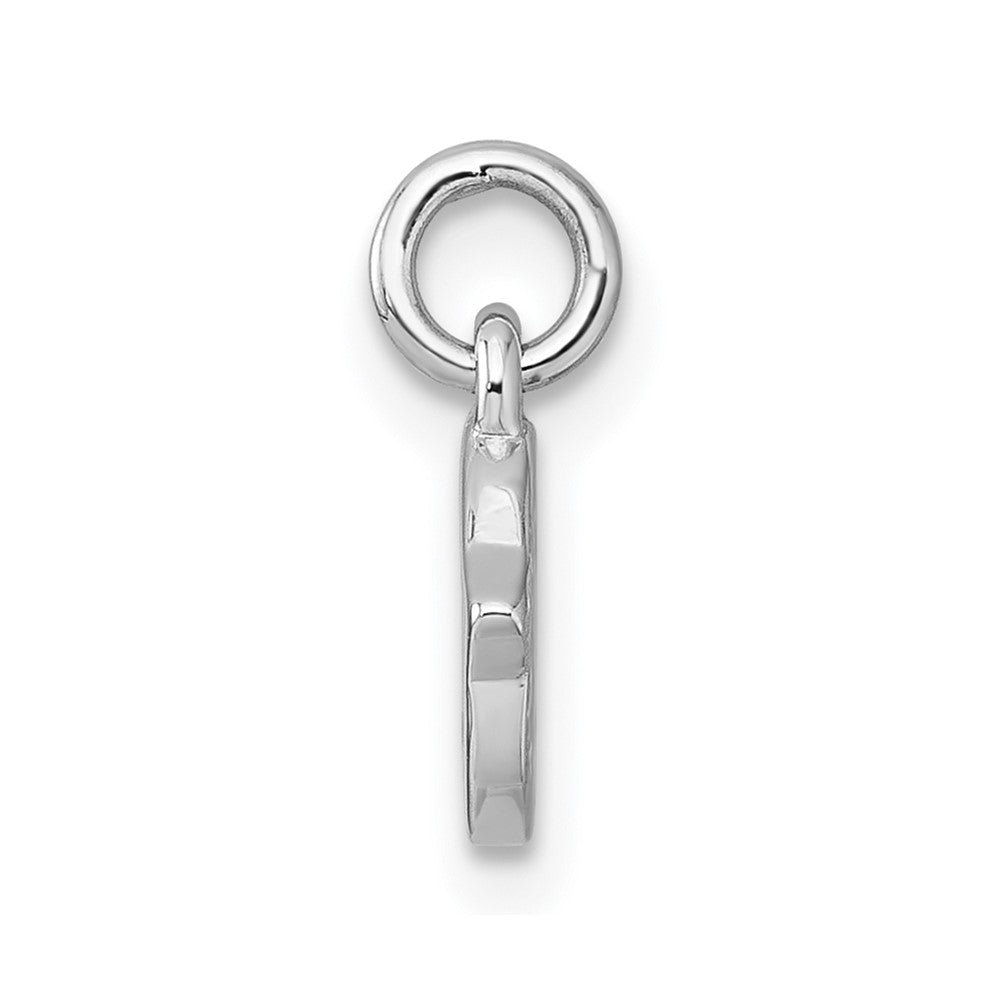 Sterling Silver Rhodium-plated Brushed Little Bird Pendant