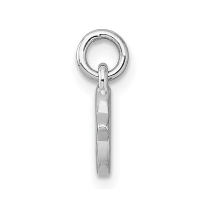 Sterling Silver Rhodium-plated Brushed Little Bird Pendant