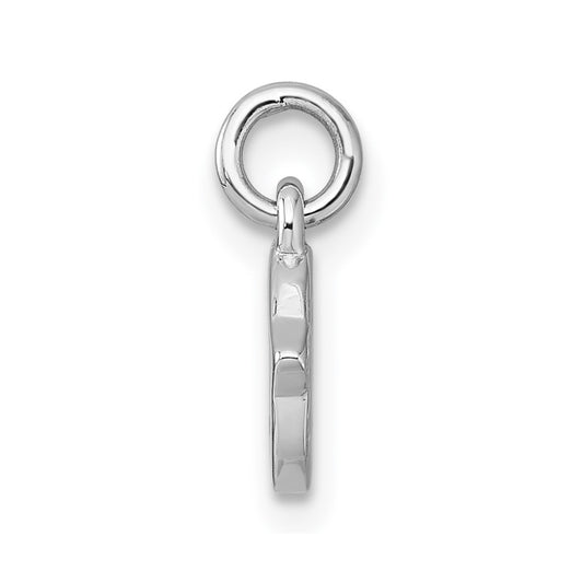 Sterling Silver Rhodium-plated Brushed Little Bird Pendant