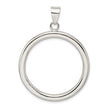 Sterling Silver Rhodium-plated Circle Pendant
