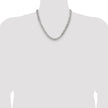 Sterling Silver 6.75mm Flat D/C Pave Curb Chain