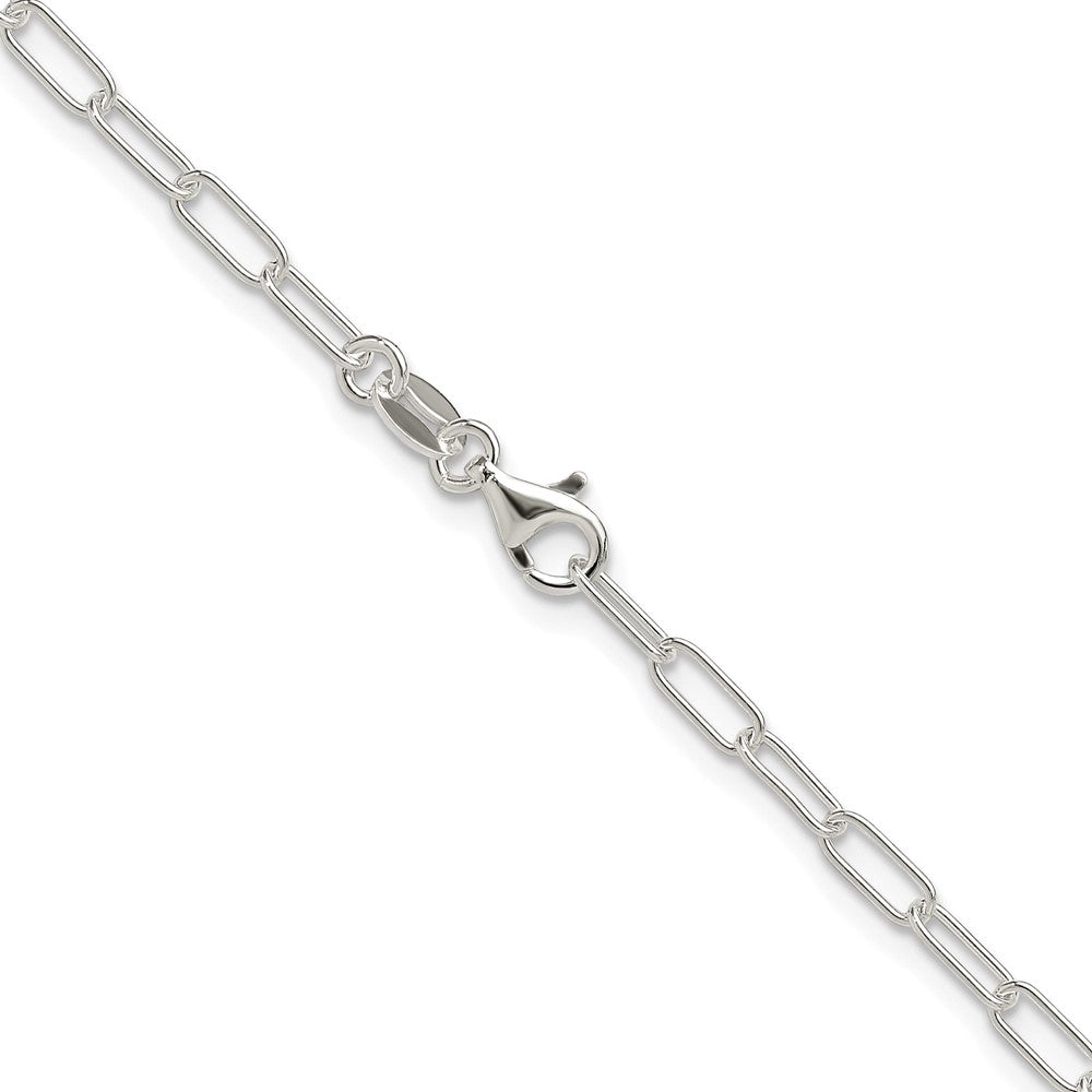 Sterling Silver Rhodium-plated Polished 2.9mm Paperclip Chain