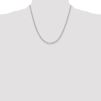 Sterling Silver Polished 3.15mm Paperclip Chain