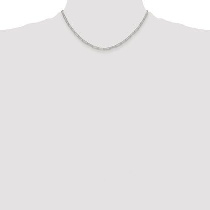 Sterling Silver Rhodium-plated Polished 3.15mm Paperclip Chain