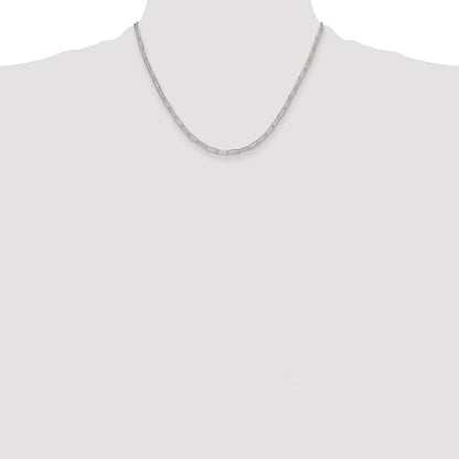 Sterling Silver Rhodium-plated Polished 3.15mm Paperclip Chain