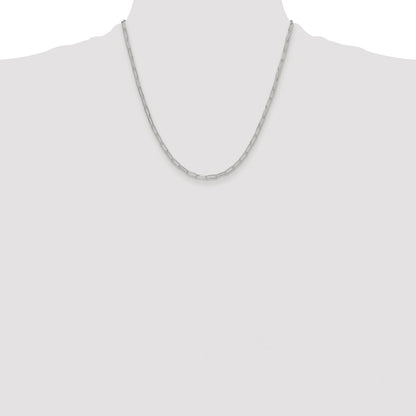 Sterling Silver Rhodium-plated Polished 3.15mm Paperclip Chain
