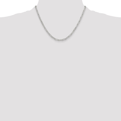 Sterling Silver Polished 3.5mm Paperclip Chain